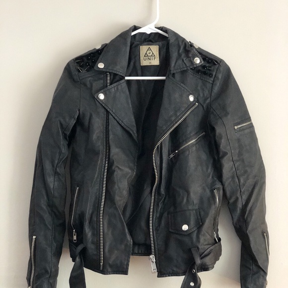 UNIF Spiked Leather Jacket - Picture 2 of 7